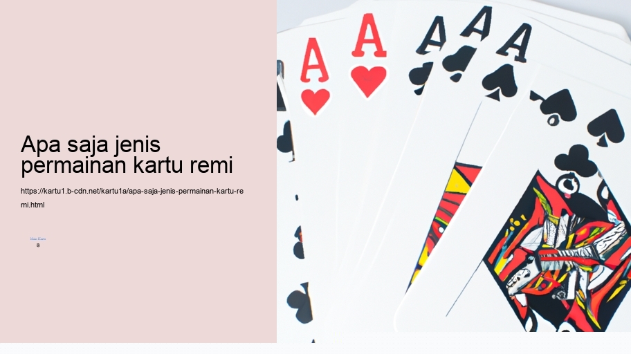 apa saja jenis permainan kartu remi