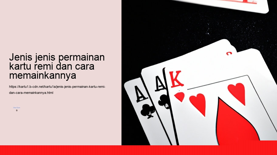 jenis jenis permainan kartu remi dan cara memainkannya