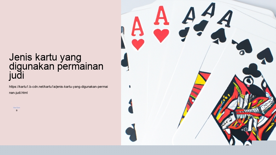 jenis kartu yang digunakan permainan judi